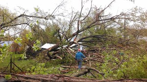 tornado damage in Sutton