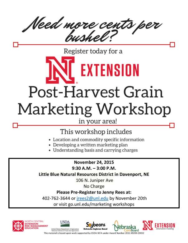 Post-Harvest Marketing flyer-Davenport