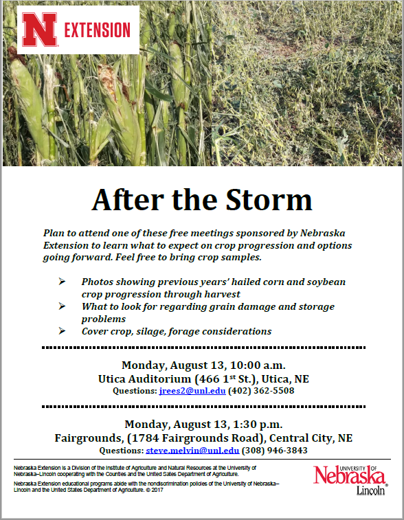 Aug. 13 Hail Damage Meeting